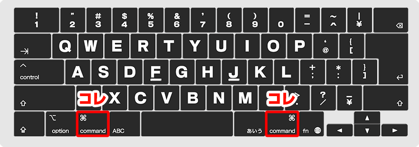 Macの場合のCommandキー